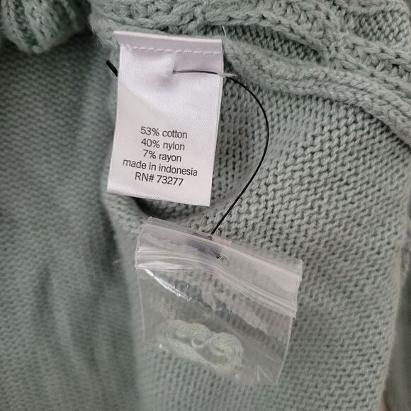 Sonoma Cable Knit Sweater Green S - Picture 4 of 6